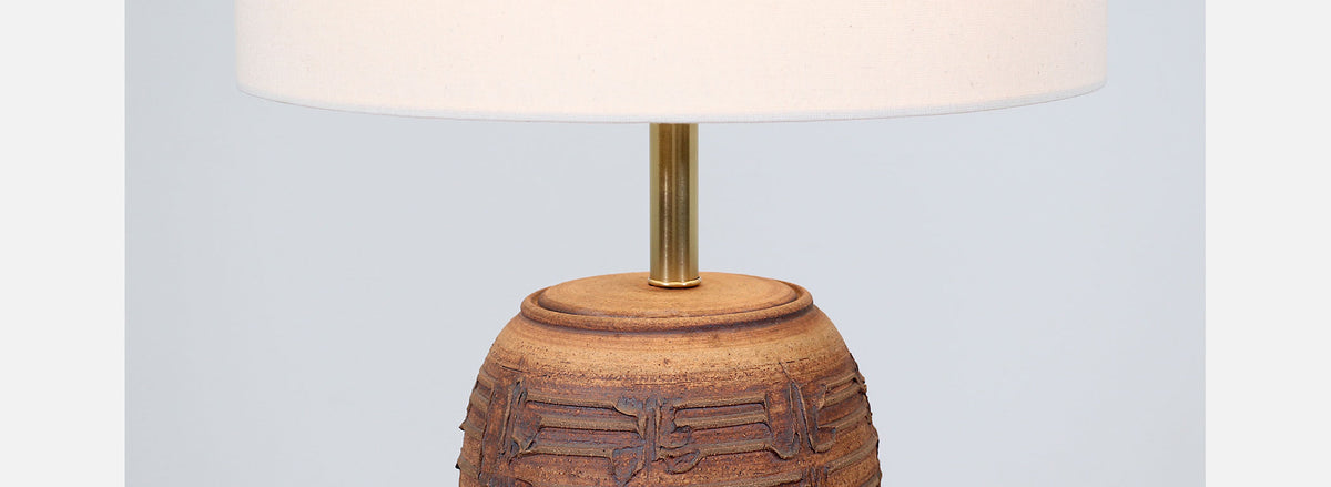 California Modern Ceramic Table Lamp by Bob Kinzie