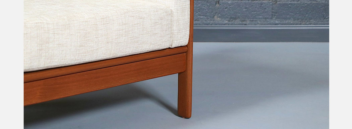 H.W. Klein Teak & Tweed Love Seat Sofa for Komfort