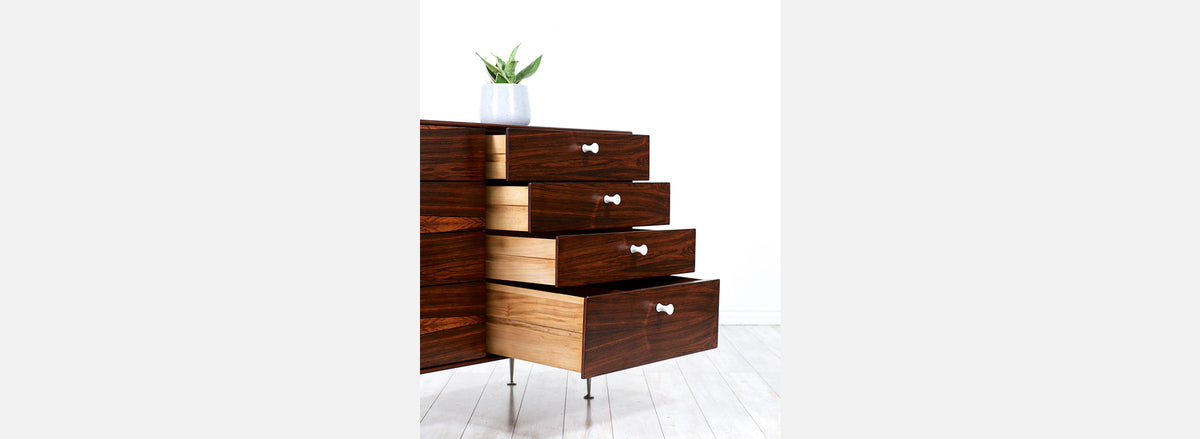 George Nelson "Thin Edge" Model-5221 Rosewood Dresser for Herman Miller