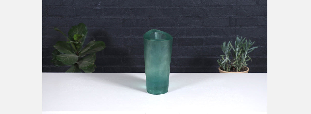 Terry Balle Resin Aqua Sculpture Vase