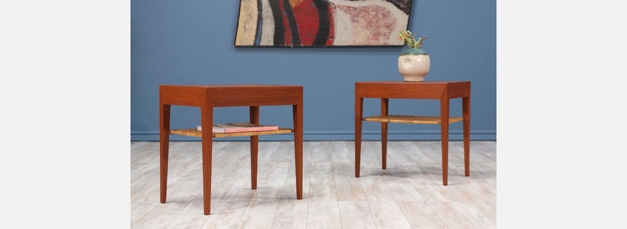 Severin Hansen Teak Night Stands for Haslev Møbelsnedkeri