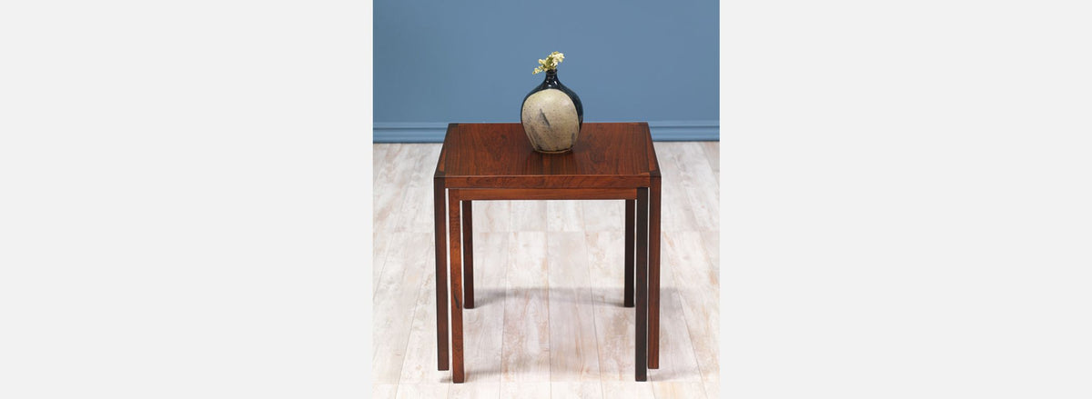 Danish Modern Rosewood Nesting Tables by Mogens Kold