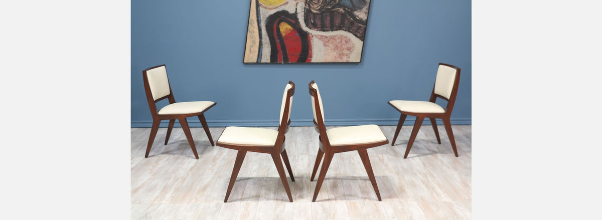 Set of 6 Rare Dan Johnson Dining Chairs for Hayden Hall Furniture
