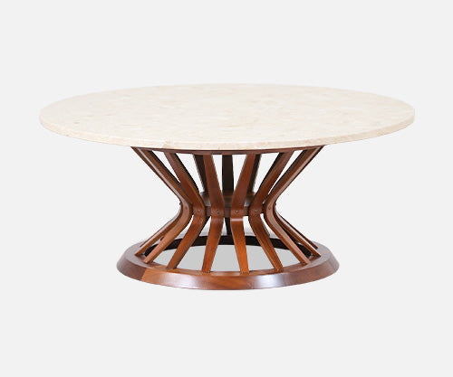 Edward J. Wormley “Sheaf of Wheat” Marble Stone Top Coffee Table for Dunbar