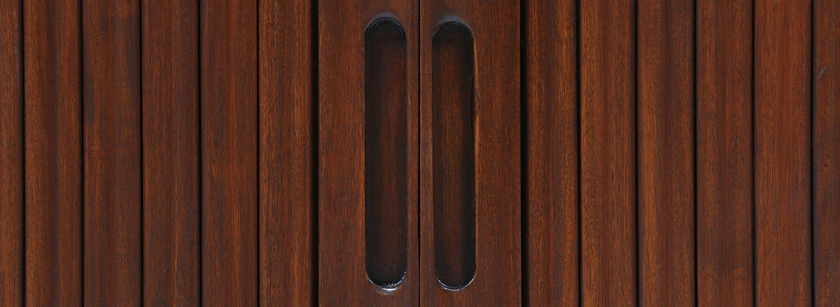 Mid Century Modern Tambour-Door Credenza