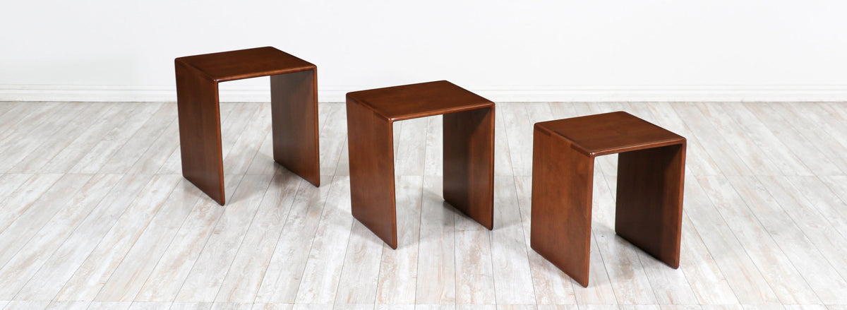 Gerald McCabe Nesting Cube Side Tables for Orange Crate Modern