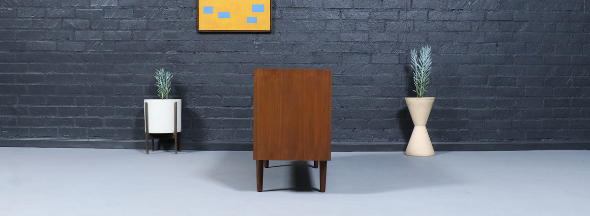 Custom Made Multi-Color Lacquered & Walnut Credenza by Danish Modern LA