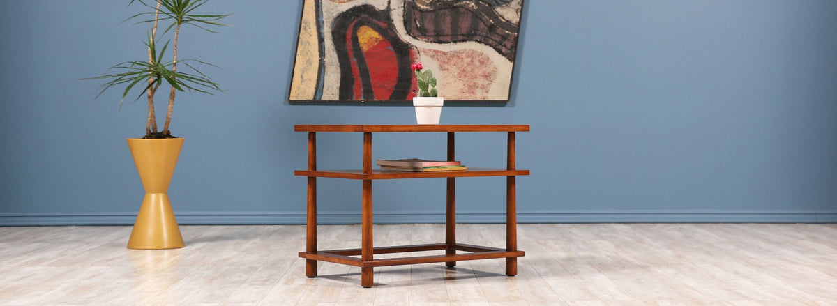 T.H. Robsjohn-Gibbings Two Tier Side Table for Widdicomb