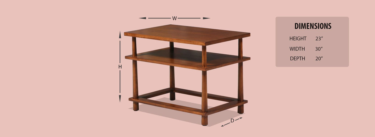 T.H. Robsjohn-Gibbings Two Tier Side Table for Widdicomb