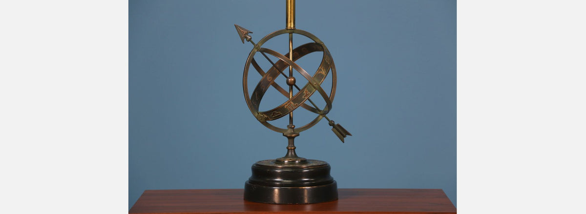 Frederick Cooper Astrological Zodiac Armillary Table Lamp