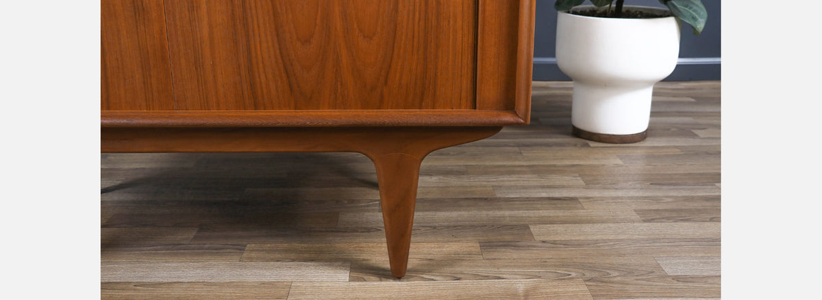 Danish Modern Teak Tambour-Door Cabinet