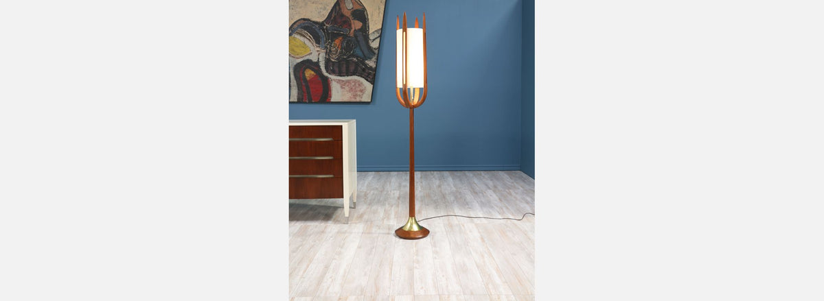 Mid-Century "Torch" Style Floor Lamp by Modeline