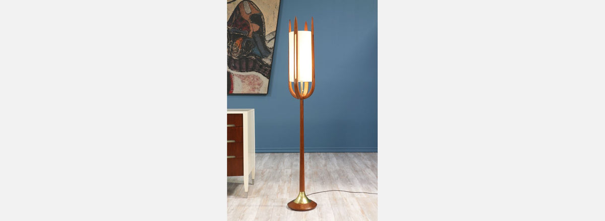 Mid-Century "Torch" Style Floor Lamp by Modeline