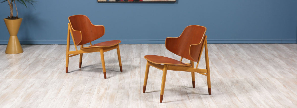 Ib Kofod-Larsen Shell Chairs for Christiansen & Larsen 
