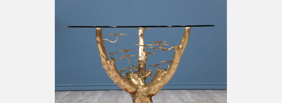 Willy Daro Style "Bonsai Tree" Round Entryway Table