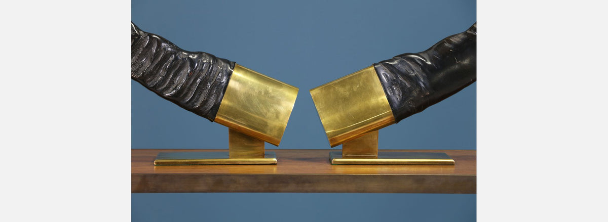 Mid-Century Faux Decorative Horns by Chapman