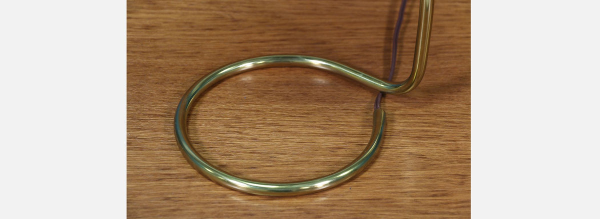 Mid-Century Coiled Brass Desk Lamp