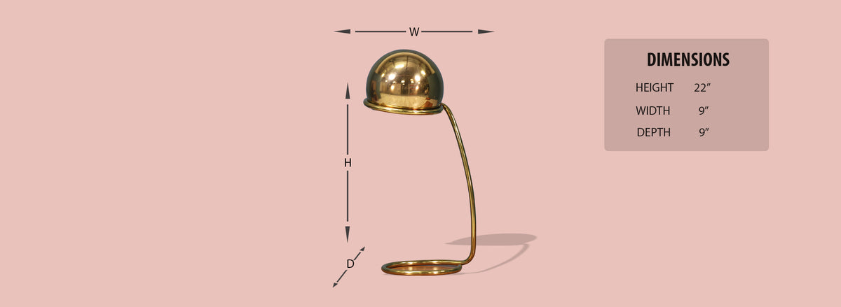 Mid-Century Coiled Brass Desk Lamp