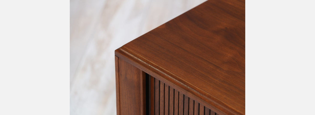 Mid-Century Modern Tambour-Door Credenza by - Barzilay 2