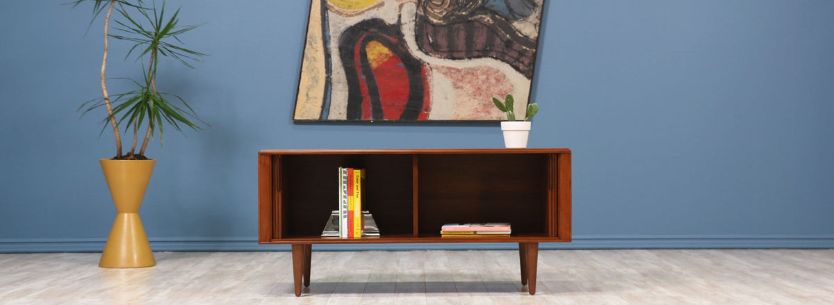 Mid-Century Modern Tambour-Door Credenza by - Barzilay 2