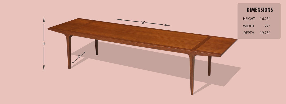 John Van Koert “Profile” Coffee Table for Drexel 
