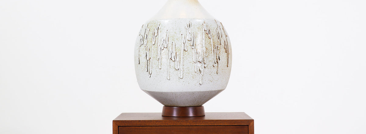 David Cressey Drip Texture Ceramic Table Lamp for Architectural Pottery