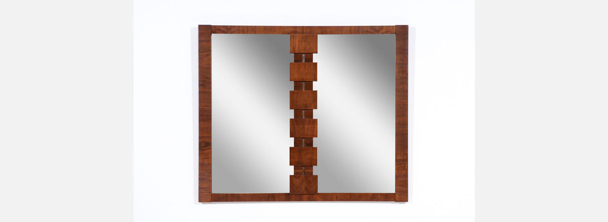 Mid-Century Modern "Stacatto" Wall Hanging Mirror by Lane Furniture 