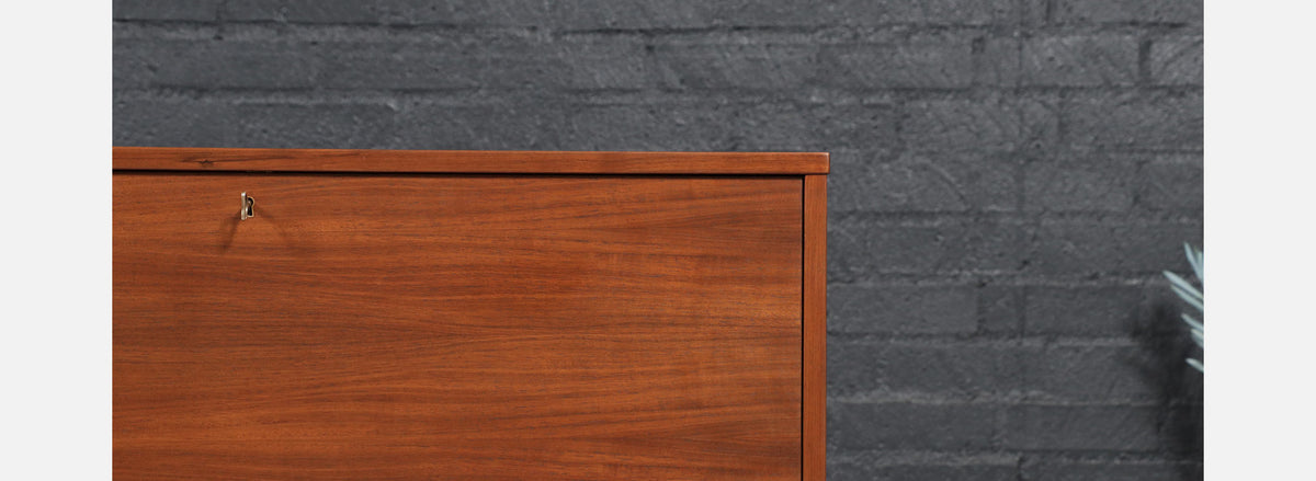 Yngve Ekström Walnut Drop-Leaf Writing Desk for Dux