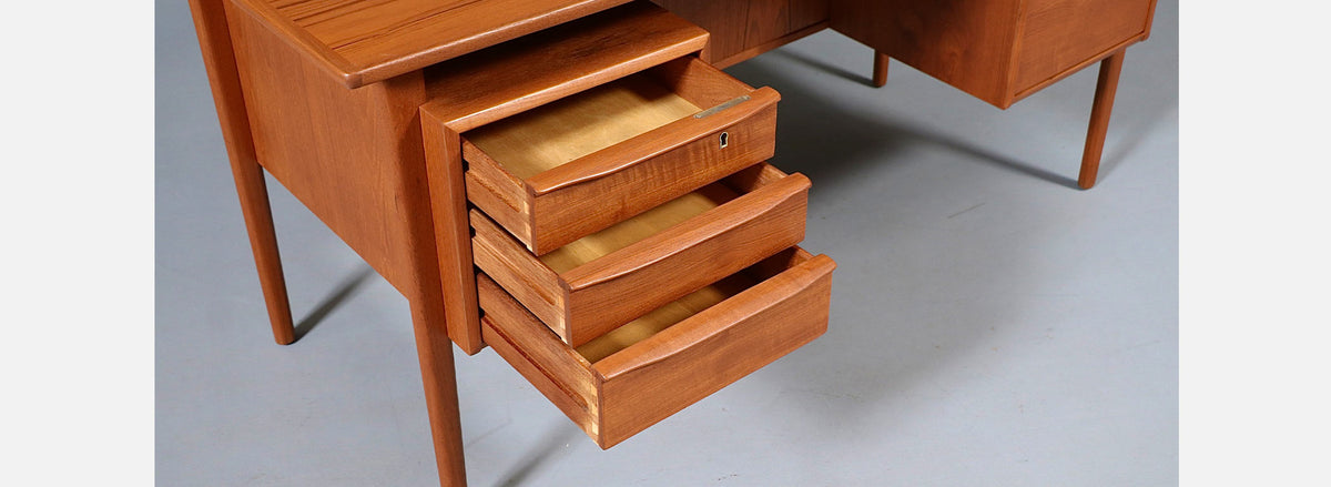Danish Modern Floating-Top Desk by Peter Lovig Nielsen