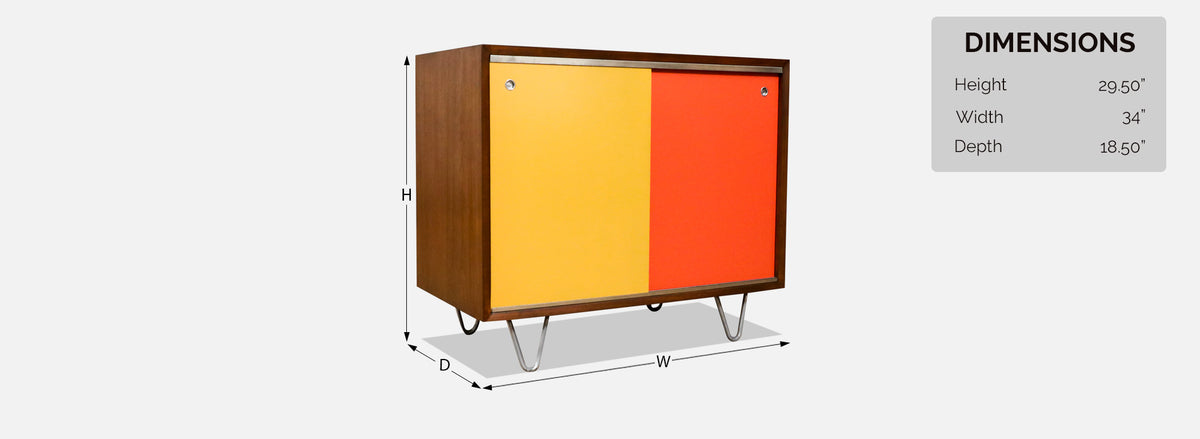 George Nelson Multi-Color Lacquered Cabinet for Herman Miller 