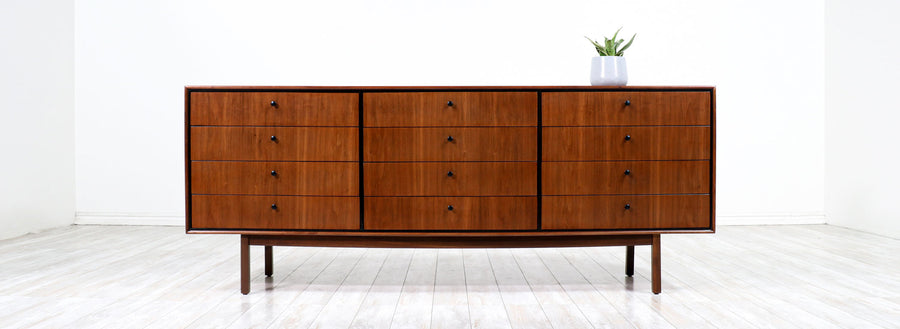 Jack Cartwright 12-Drawer Walnut Dresser for Founders Co.