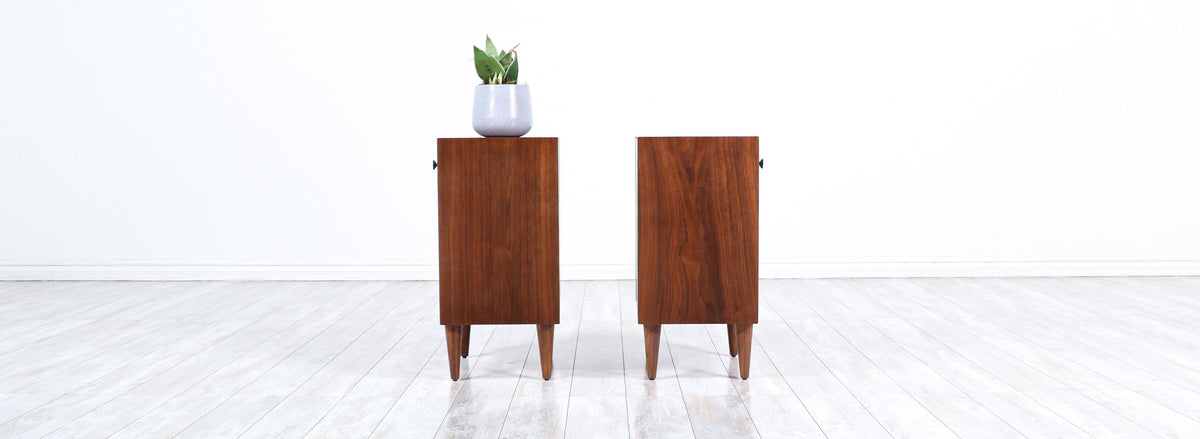 Milo Baughman Two-Tone Lacquered Night Stands for Glenn of California