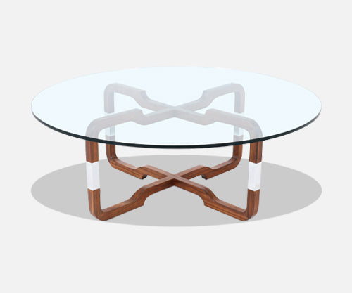 Mid-Century Modern Sculpted Walnut Coffee Table by Brown Saltman