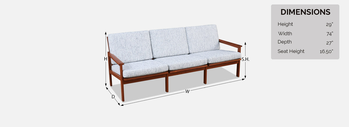 Illum Wikkelsø "Capella" Teak Sofa for N. Eilersen