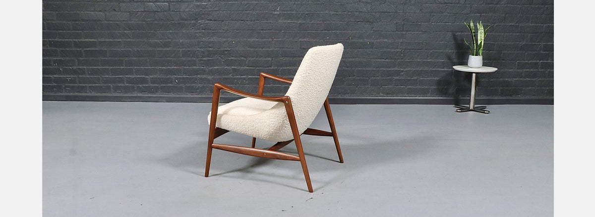 Rolf Rastad & Adolf Relling Boucle & Leather Lounge Chair