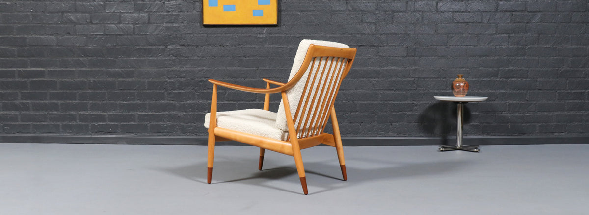 Peter Hvidt Model FD-146 Teak & Birch Lounge Chair