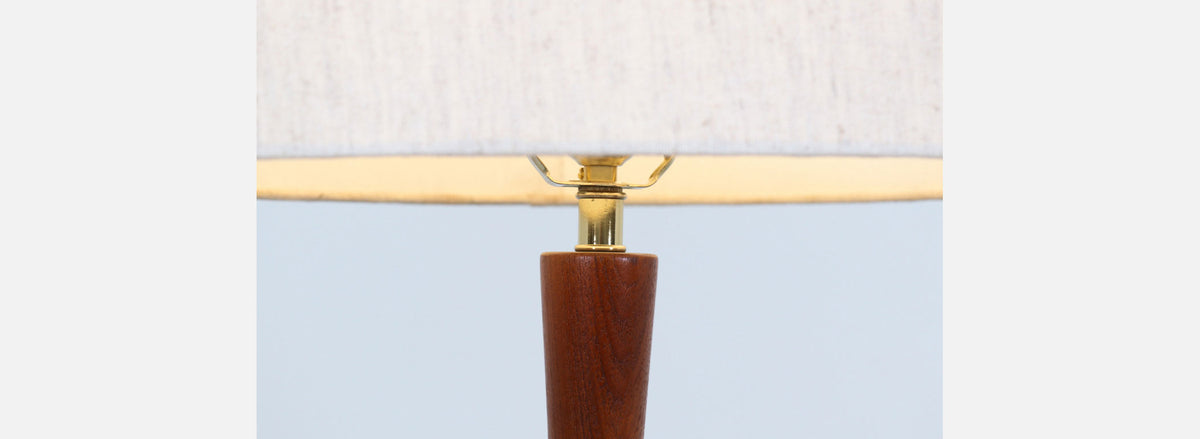 Scandinavian Modern Teak Tulip Style Floor Lamp