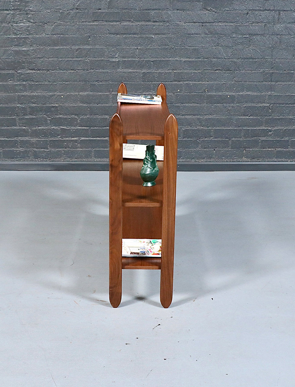 Custom Made Floating Walnut Bookshelf by Danish Modern LA