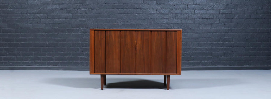 California Modern Tambour-Door Credenza by Barzilay