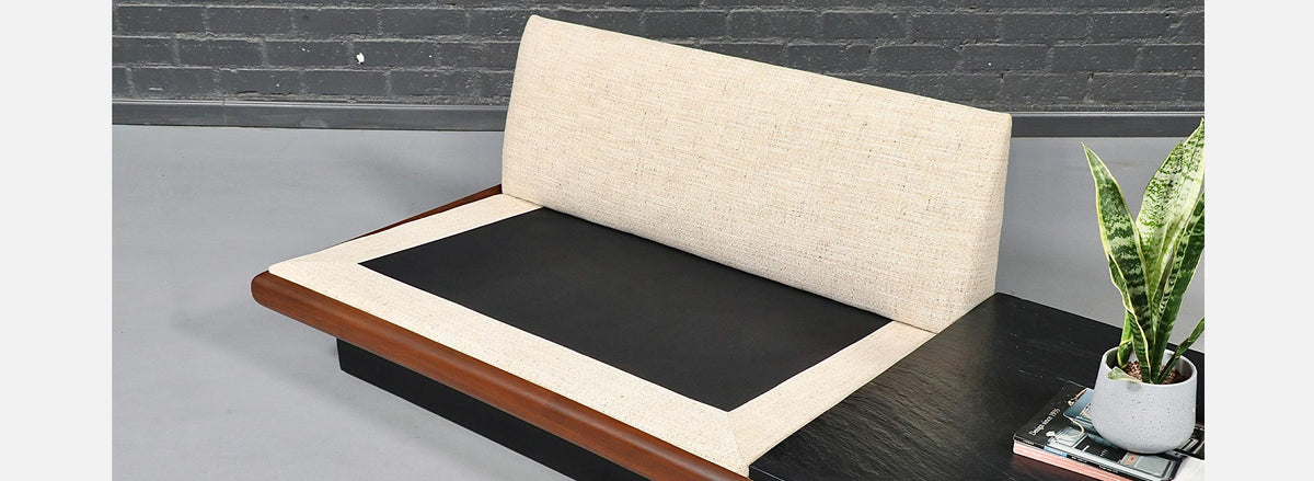 Adrian Pearsall Platform Sofa w/ Slate Stone Side Table for Craft Associates