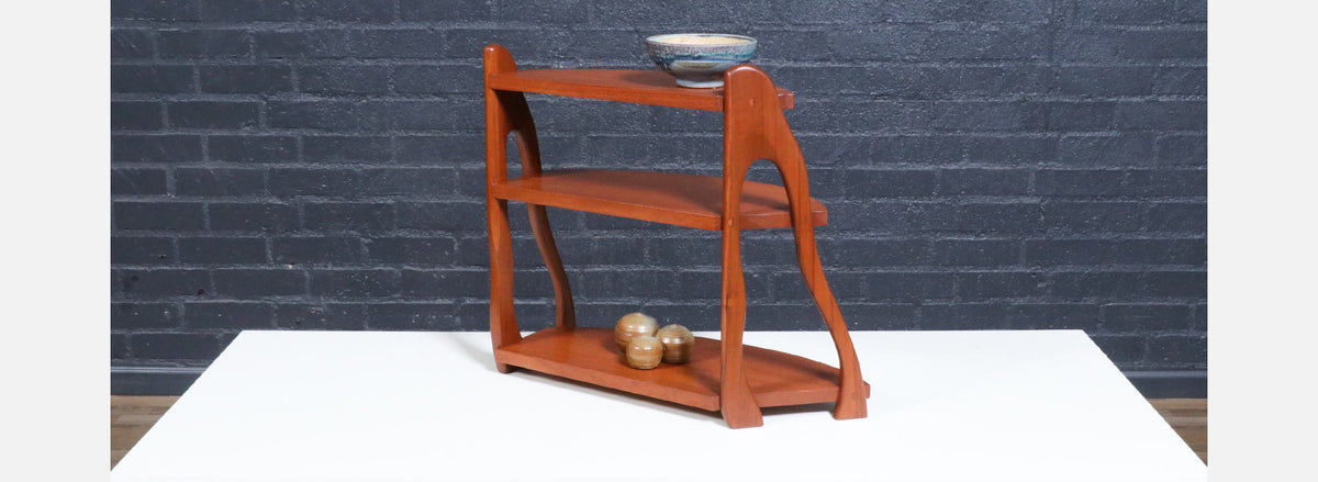 California Studio Craft Organic Modern Teak Counter Shelf