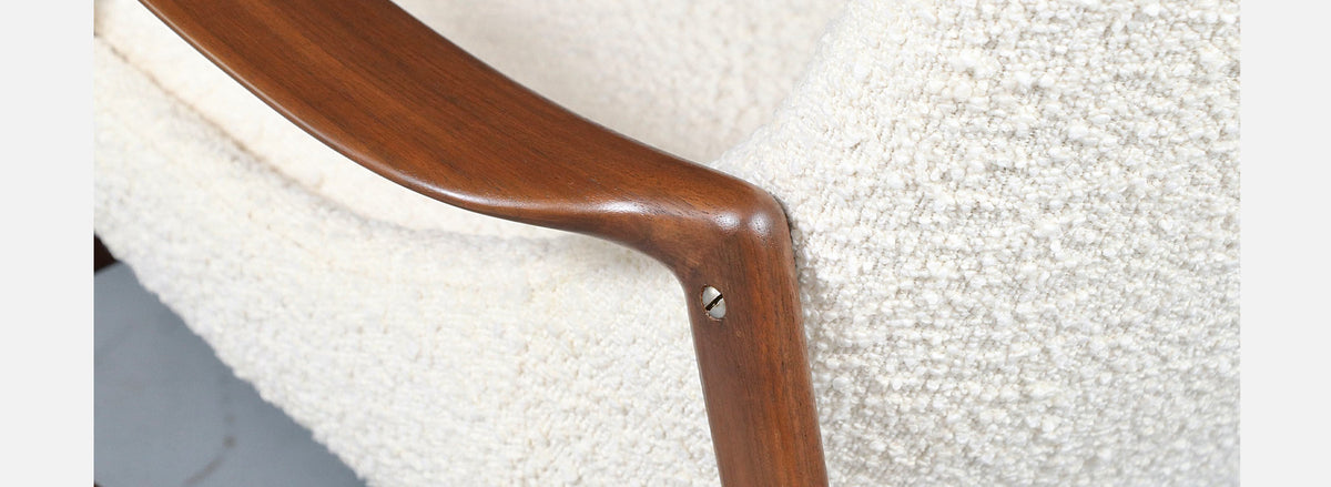 Rolf Rastad & Adolf Relling Boucle & Leather Lounge Chair