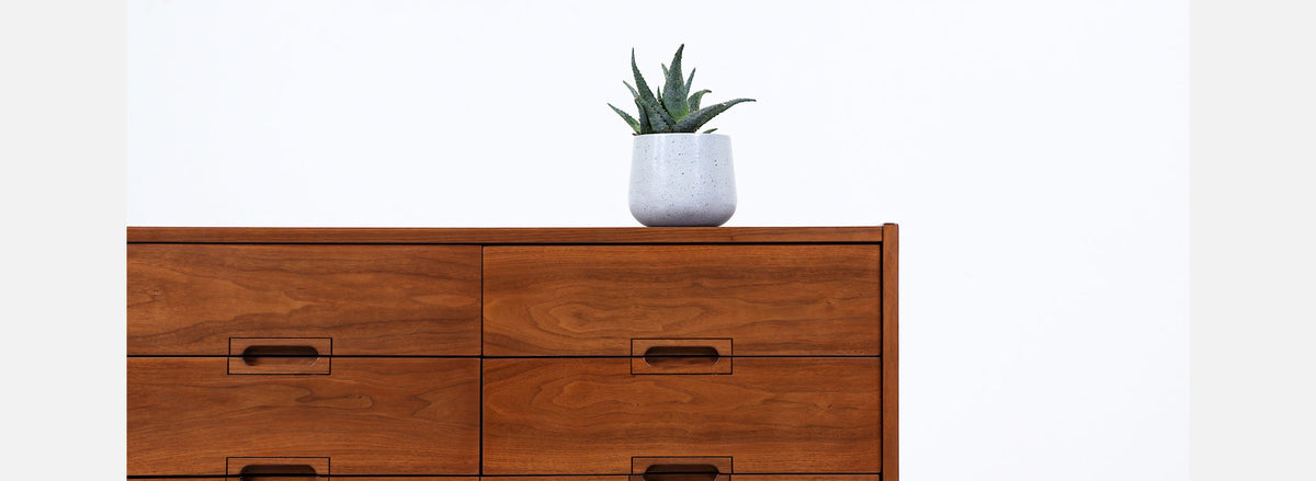 Mid-Century Modern 9-Drawer Walnut Dresser