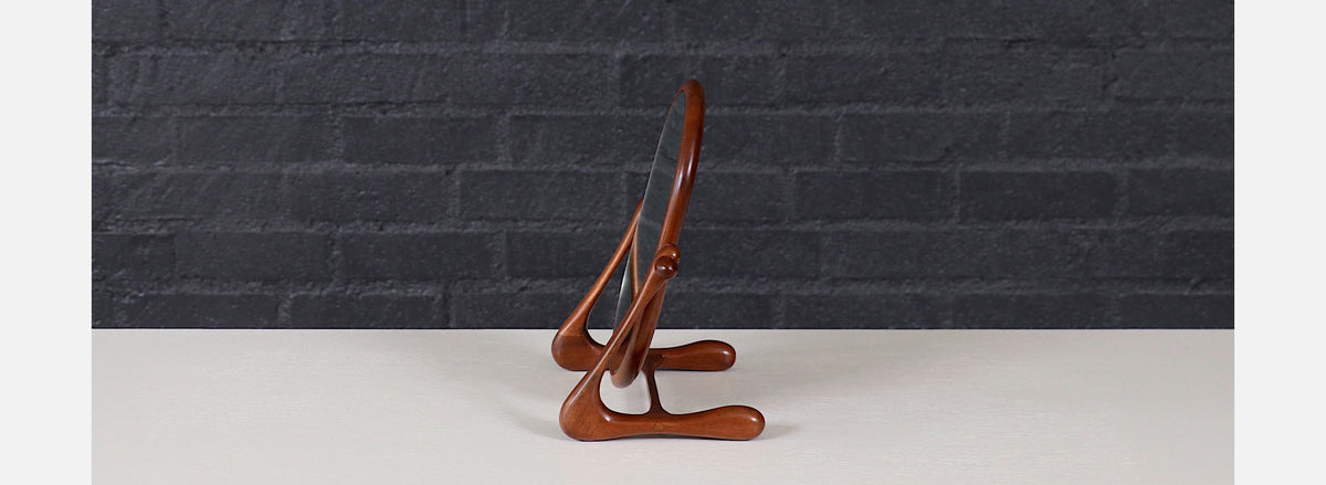 Mid-Century Modern Studio Crafted Table Mirror