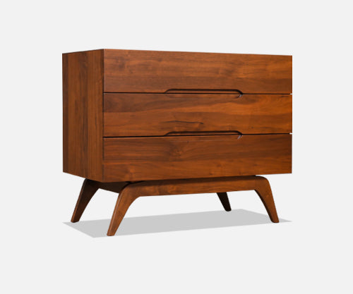 Mid-Century Californian Modern Sculpted Walnut Chest 