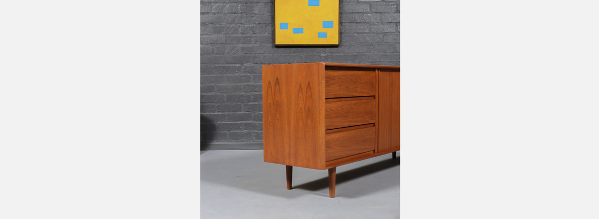 Danish Modern Tambour-Door Teak Dresser by Danflex Systems