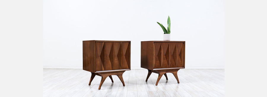 Albert Parvin Diamond Door Night Stands for American of Martinsville