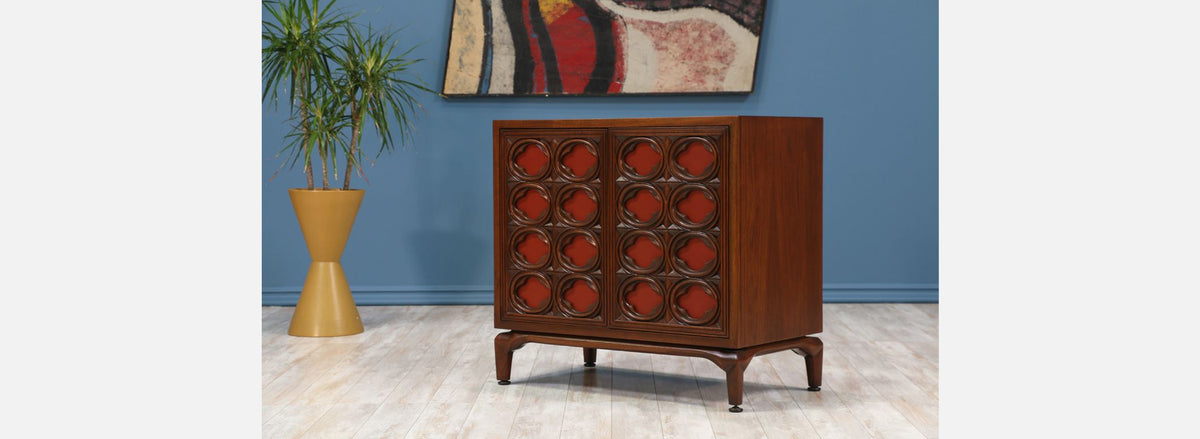 Maurice Bailey Cabinet w/ Leather Front Doors for Monteverdi-Young