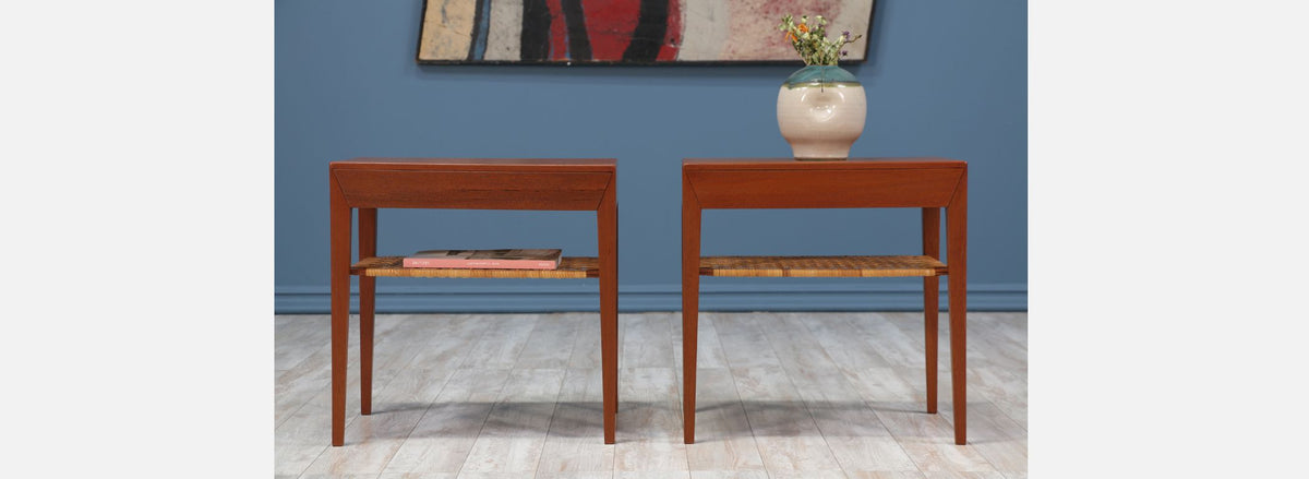 Severin Hansen Teak Night Stands for Haslev Møbelsnedkeri