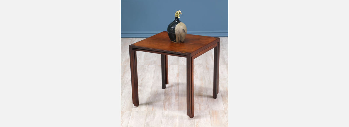 Danish Modern Rosewood Nesting Tables by Mogens Kold